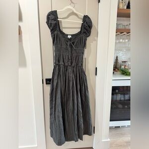 Chic Charcoal Maxi Dress